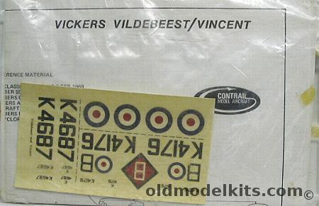 Contrail 1/72 Vickers Vildebeest / Vincent plastic model kit